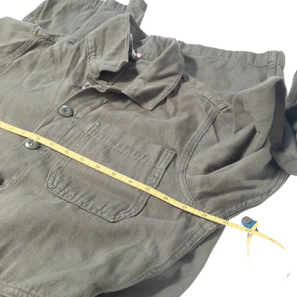 Free People Gia Coverall Jumpsuit Army Green Revolve SZ M Fitted Ankle Cotton - Picture 7 of 11